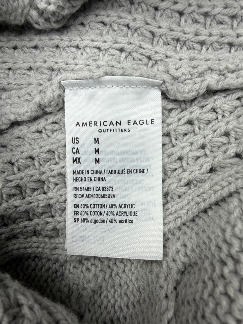 American Eagle Outfitters Gray Crewneck Sweater with Yellow Stripe Accents - Picture 6 of 10
